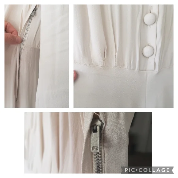 1940s Vintage Bridal Wedding Gown Dress Veil Belt - Picture 11 of 14